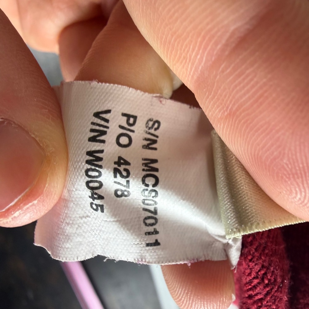 Cutter & Buck Men Red Ribbed Quarter Zip Long Sleeve Sweater Large Cotton - Picture 4 of 7